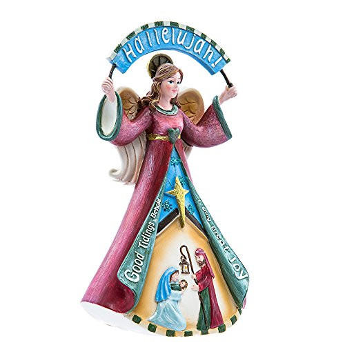 Kurt Adler 7.25-Inch Resin Angel Tablepiece