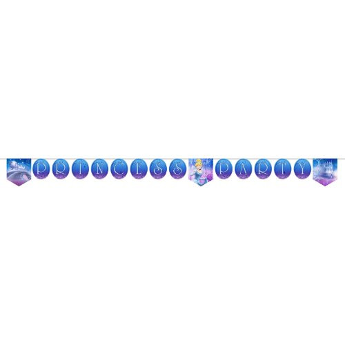 Cinderella 'Sparkle' Plastic Happy Birthday Banner (1ct)