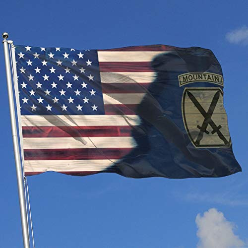 QphonesFlag US Army 10th Mountain Division SSI Flag 3x5-Flags 90x150CM-Banner 3'x5' FT