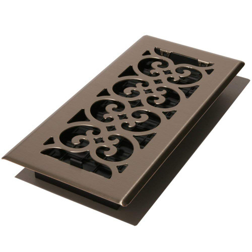 Decor Grates SPH414-NKL 4-Inch by 14-Inch Scroll Floor Register, Brushed Nickel Decor Grates SPH414-NKL 4-Inch by 14-Inch Scroll Floor Register, Brushed Nickel