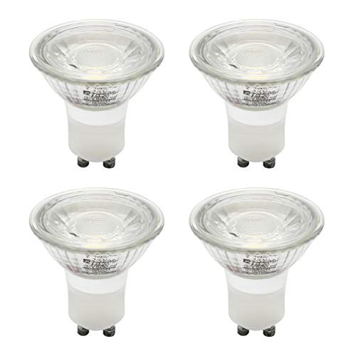 Xtricity LED MR16 GU10 Glass Spotlight Light Bulb, 5W (50W Equivalent), Dimmable, 3000K Soft White, 400 Lumens, UL Listed, 120V, (4 Pack)