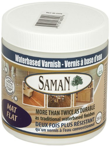 SamaN 160-005-236ml 8-Ounce Interior Water Based Flat Varnish with Aluminum Oxide