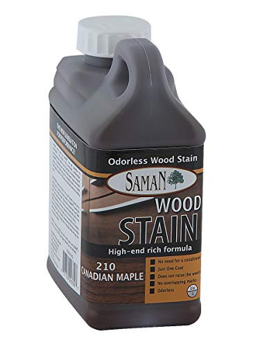 Saman Interior Water Based Stain for Fine Wood, Canadian Maple, 1 Quart