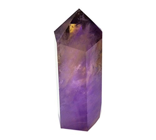 Amethyst Healing Crystal Wand Pointed & Faceted Prism Bar for Reiki Chakra Meditation Therapy Deco