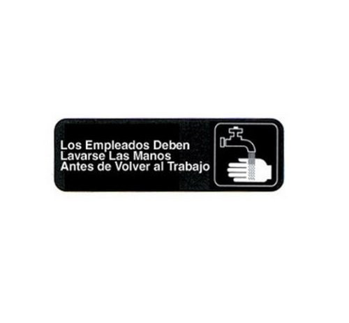 Tablecraft (394545) 'Los Empleados Deben Lavarse Las Manos Antes de Volver al Trabajo'