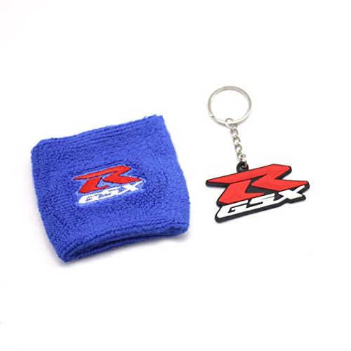 MOCO Motorcycle Black Fluid Brake Reservoir Sock Cover with KeyChain, Key Ring,Fit For GSXR, GSX-R, 600, 750, 1500, 1300, Hayabusa, Katana, TL 1500, SV 650 - Blue MOCO Motorcycle Black Fluid Brake Reservoir Sock Cover with KeyChain, Key Ring,Fit For GSXR, GSX-R, 600, 750, 1500, 1300, Hayabusa, Katana, TL 1500, SV 650 - Blue