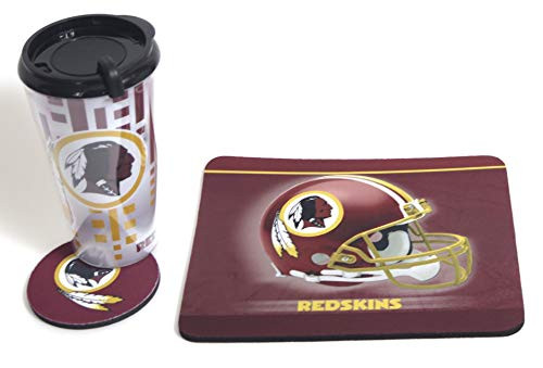 Washington Redskins Computer Workstation 3 Pieces Set, Includes Tumbler, Mouse pad, and a Coaster.
