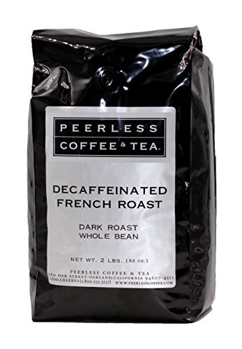 32oz Decaffeinated French Roast, Whole Bean Coffee, Dark Roast by Peerless Coffee & Tea (Pack of 1)