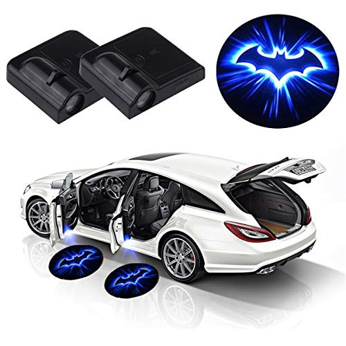 2pcs LED Universal Wireless Car Door Welcome Light Laser Projector Logo Lamps Ghost Shadow Lights for Batman- Battery Operated (Batman)