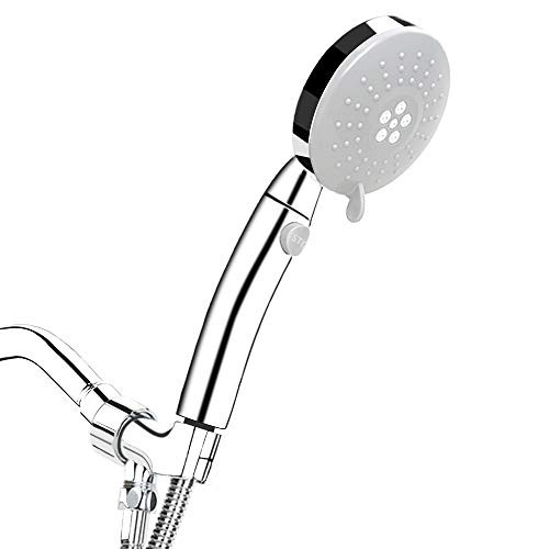 Luxsego High Pressure Handheld Shower Head with 3 Shower Modes, Water Saving Showerhead Kit Powerful Shower Spray Chrome Face with Stainless Steel Hose and Adjustable Bracket
