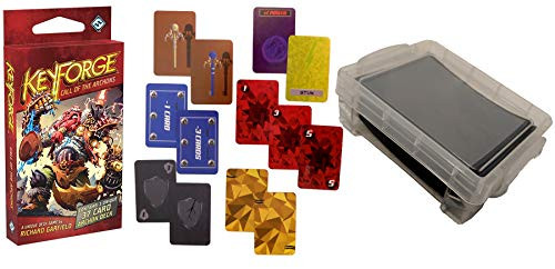 Keyforge Archon Starter Set. ProApex Card Token Deck, Dragon Shield Sleeves and Deck Box That Holds All Bundle.