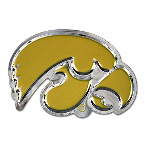 Chrome Domz NCAA Iowa Hawkeyes Tiger Gold Wall Art, Chrome Sign, Made from 100% Stainless Steel, One Size