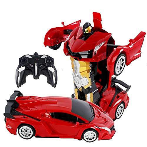 CNW Toys RC Remote Control 1: 12 Scale Battery Operated Red Transforming Sports Car Into Epic Mighty Robot Toy CNW Toys RC Remote Control 1: 12 Scale Battery Operated Red Transforming Sports Car Into Epic Mighty Robot Toy