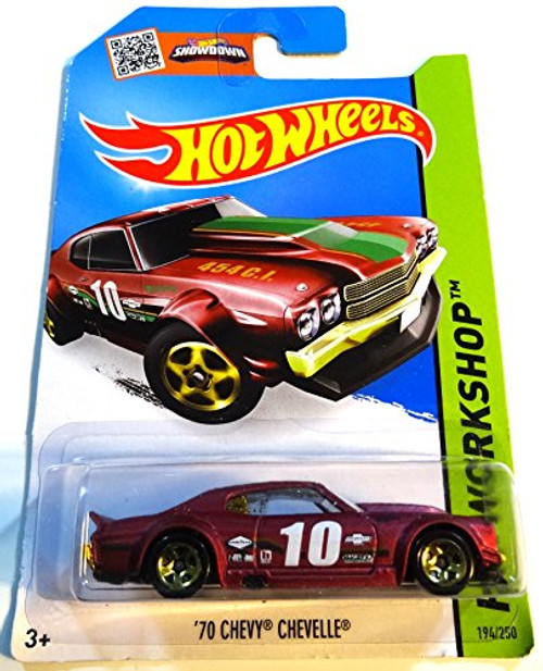 Hot Wheels 2015 Hot Wheels 2015 '70 Chevy Chevelle HW Workshop Red 194/250, Long Card by Mattel Hot Wheels 2015 Hot Wheels 2015 '70 Chevy Chevelle HW Workshop Red 194/250, Long Card by Mattel