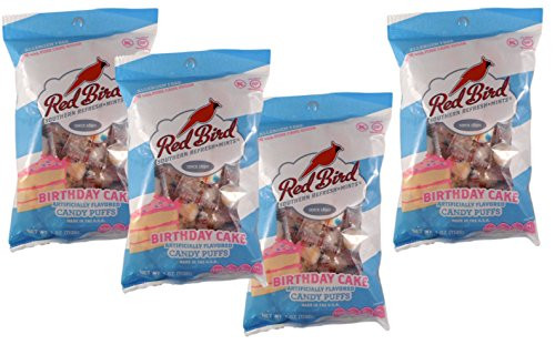 Red Bird Soft Puffs Multipack of 4 4Oz Bags (4 Birthday Cake)
