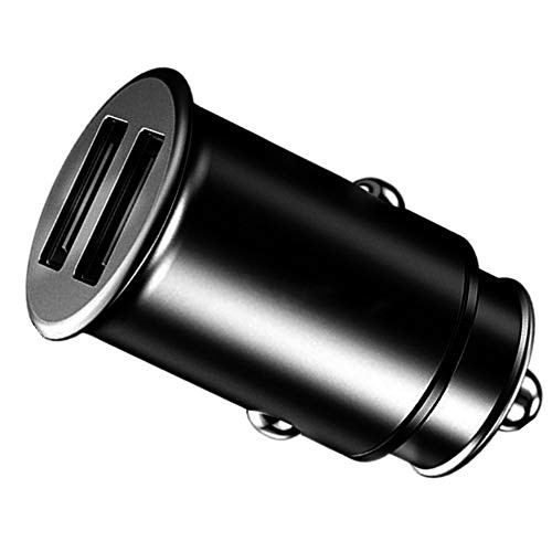 Dual USB Car Charger VectorTech 24W 4.8A Metal Dual USB Car Adapter, Compatible with iPhone Xs XS Max XR X 8 7 6 Plus, iPad Pro Air Mini, Galaxy S9 S8 S7 S6 Edge Note, Nexus, LG, HTC and More (Black)