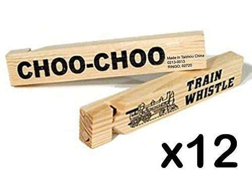 (LOT OF 12) Wooden 7" Classic Train Whistle Choo Choo Railroad Locomotive RM2708 (LOT OF 12) Wooden 7" Classic Train Whistle Choo Choo Railroad Locomotive RM2708