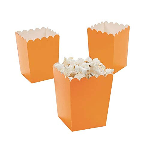 Fun Express Mini Popcorn Boxes - Orange (24 Pack) - Teacher Resources & Birthday Supplies