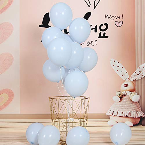 Pastel Balloons 100PCS 10 Inch Pastel Color Balloons, Assorted Macaron Candy Colored Latex Party Balloons for Wedding Birthday Baby Shower Party Decor Supplies Arch Balloon Tower Balloon Garland (BLUE)