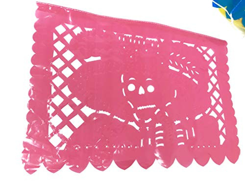 10 Día de Los Muertos Papel Picados Sheets Plastic 14 Feet Long Handmade in Mexico