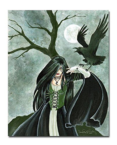 Gothic Fantasy 8x10 Art Print"Raven Witch"