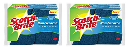 Scotch-Brite Non-Scratch Scrub Sponge, 6-Sponges (2 Pack)