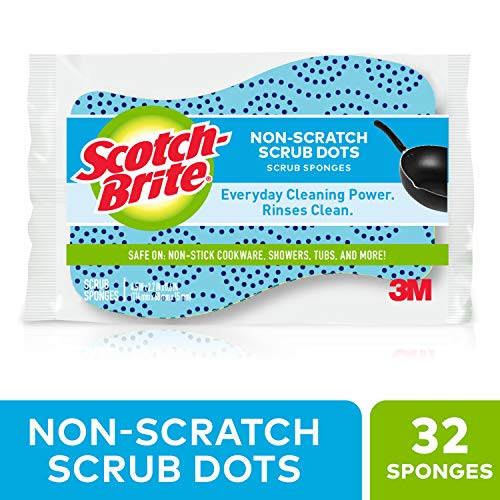 Scotch-Brite Scrub Dots Non-Scratch Scrub Sponge, 4-Sponges/Pk, 8-Packs (32 Sponges Total)