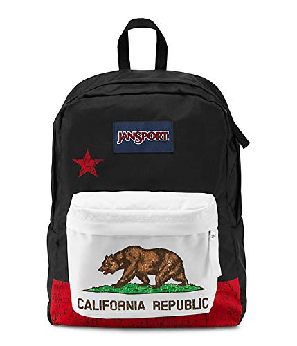 Classic Jansport Superbreak Backpack (Red New California Republic (T50109P))