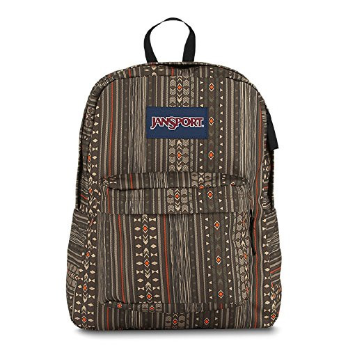 Classic Jansport Superbreak Backpack (Down Town Brown Camo Stripe (T5010EF))