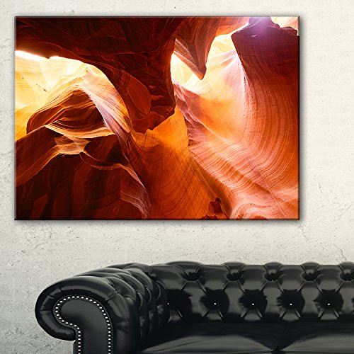 Designart PT8754-20-12 Antelope Canyon-Landscape Photo Canvas Art Print-20x12, 12" H x 20" W x 1" D 1P, Yellow Designart PT8754-20-12 Antelope Canyon-Landscape Photo Canvas Art Print-20x12, 12" H x 20" W x 1" D 1P, Yellow