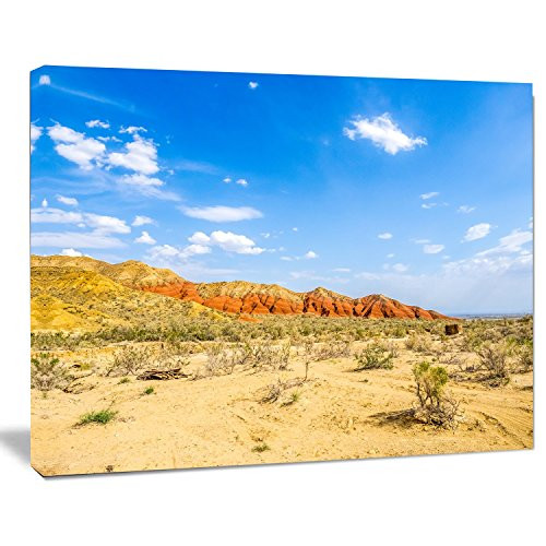 Designart PT8767-20-12 Rocky Mountain in Desert-Landscape Photo Canvas Art Print-20x12, 12" H x 20" W x 1" D 1P Brown Designart PT8767-20-12 Rocky Mountain in Desert-Landscape Photo Canvas Art Print-20x12, 12" H x 20" W x 1" D 1P Brown
