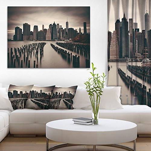 Designart PT8279-20-12 Manhattan Financial District Cityscape Photo Canvas Print, 12" H x 20" W x 1" D 1P Designart PT8279-20-12 Manhattan Financial District Cityscape Photo Canvas Print, 12" H x 20" W x 1" D 1P