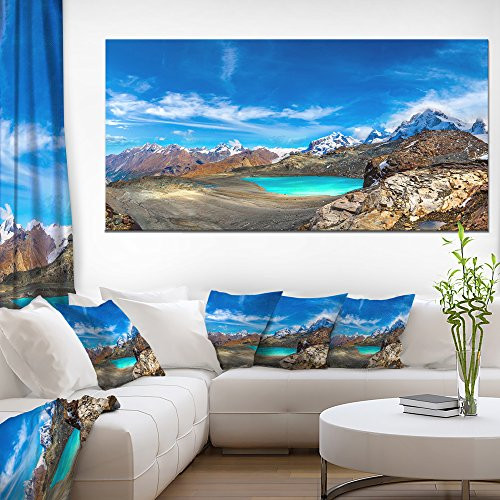 Designart PT11159-60-28 Enchanting Swiss Alps Mountains-Landscape Wall Art Canvas Print-60x28 1 Piece, 28'' x 60'' x 2''