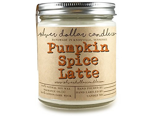 Pumpkin Spice Latte Candle 8oz Scented Soy | Hand poured 100% Soy Wax Made in Tennessee, USA