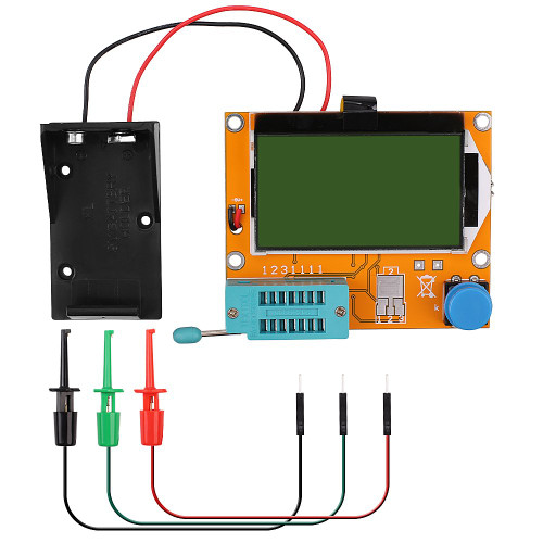 12864 Mega328 ESR Transistor Resistor Diode Capacitor Mosfet Tester w/ Test hook
