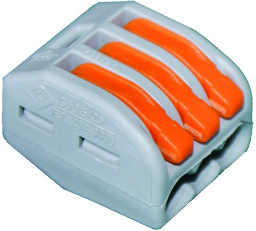 Wago 222-413 LEVER-NUTS 3 Conductor Compact Connectors 50 PK Wago 222-413 LEVER-NUTS 3 Conductor Compact Connectors 50 PK