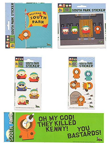 LOT 5 pcs Stickers decal South Park Kenny Stan Kyle Cartman Popular Characters