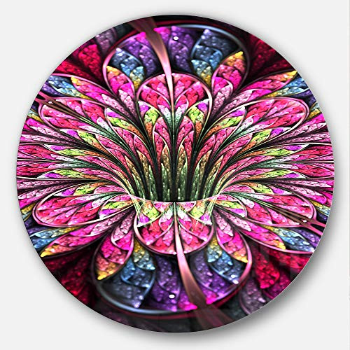 Designart Metal Wall Art - Disc of 23 inch, 23'' H x 23'' W x 1'' D 1P, Blue