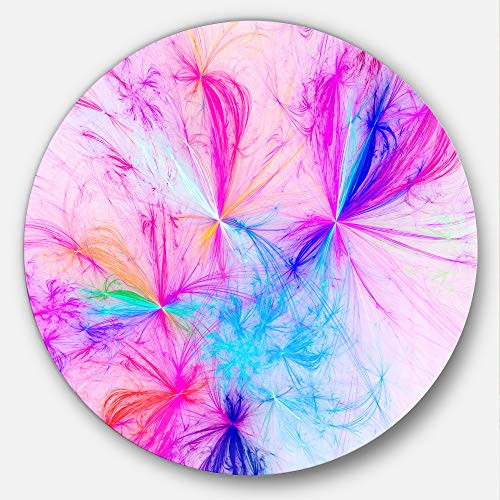 Designart Wall Art - Disc of 23 inch, 23'' H x 23'' W x 1'' D 1P, Pink