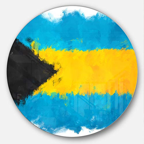 Designart Wall Art - Disc of 23 inch, 23'' H x 23'' W x 1'' D 1P, Yellow Designart Wall Art - Disc of 23 inch, 23'' H x 23'' W x 1'' D 1P, Yellow