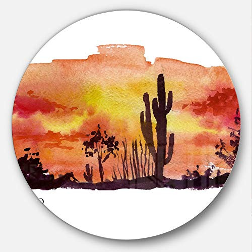 Designart Mexico Vector Illustration Cityscape Painting Metal Wall Art - Disc of 11 inch 11'' H x 11'' W x 1'' D 1P Red Designart Mexico Vector Illustration Cityscape Painting Metal Wall Art - Disc of 11 inch 11'' H x 11'' W x 1'' D 1P Red