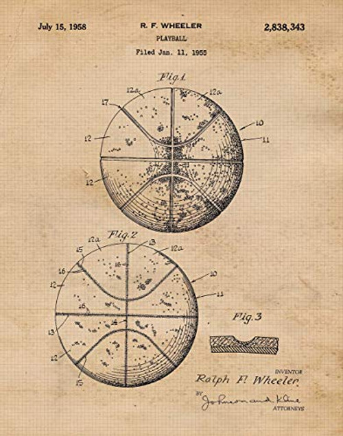 Original Basketball Patent Poster Prints, Set of 1 (11x14) Unframed Photo, Great Wall Art Decor Gifts Under 15 for Home, Office, Garage, Man Cave, Student, Teacher, Player, Coach, NBA Fan Original Basketball Patent Poster Prints, Set of 1 (11x14) Unframed Photo, Great Wall Art Decor Gifts Under 15 for Home, Office, Garage, Man Cave, Student, Teacher, Player, Coach, NBA Fan