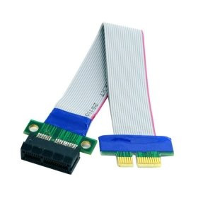 Cablecc PCI-E Express 1X Slot Riser Card Extender Extension Ribbon Flex Relocate Cable 20cm