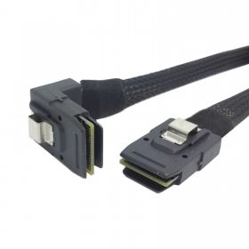 Cablecc 1m SFF-8087 Mini SAS 4i 36 Pin to 36Pin Right 90DEGREE Angled Cable