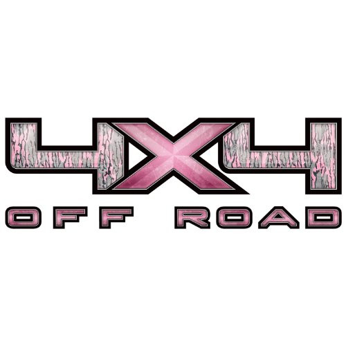 Mossy Oak Graphics (13035-BLP-L 16.5" x 6.5" Bottomland Pink 4X4 'Red X' Style Decal