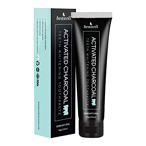 Beaueli Activated Carbon Charcoal Teeth Whitening Toothpaste