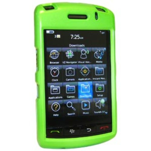 Amzer Polished Snap-On Crystal Hard Case for BlackBerry Storm 9530/9500 - Neon Green