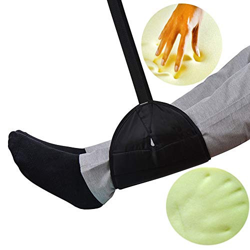 Portable Travel Footrest,Airplane Footrest Made with Premium Memory Foam - Airplane Travel Accessories - Tested and Proven to Prevent Swelling and Soreness - Provides Relaxation and Comfort