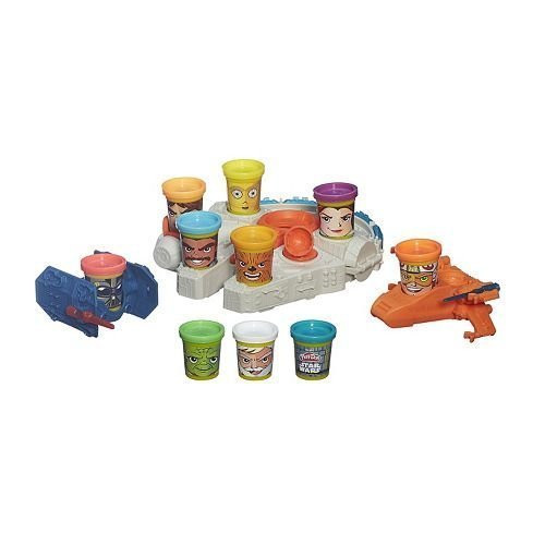 Play-Doh Star Wars Millennium Falcon, Tie Fighter, X-Wing Exclusive With 10 Can Heads by Disney Play-Doh Star Wars Millennium Falcon, Tie Fighter, X-Wing Exclusive With 10 Can Heads by Disney