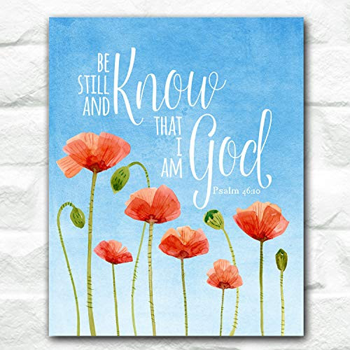 Be Still And Know That I Am God | Psalm 46:10 | 8 x 10 inches Art Print | Unframed